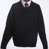 BLACK V NECK JUMPER