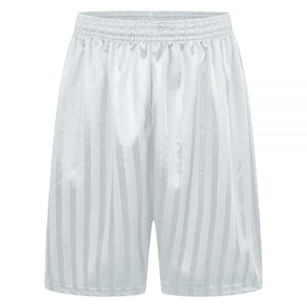 WHITE P.E SHORTS